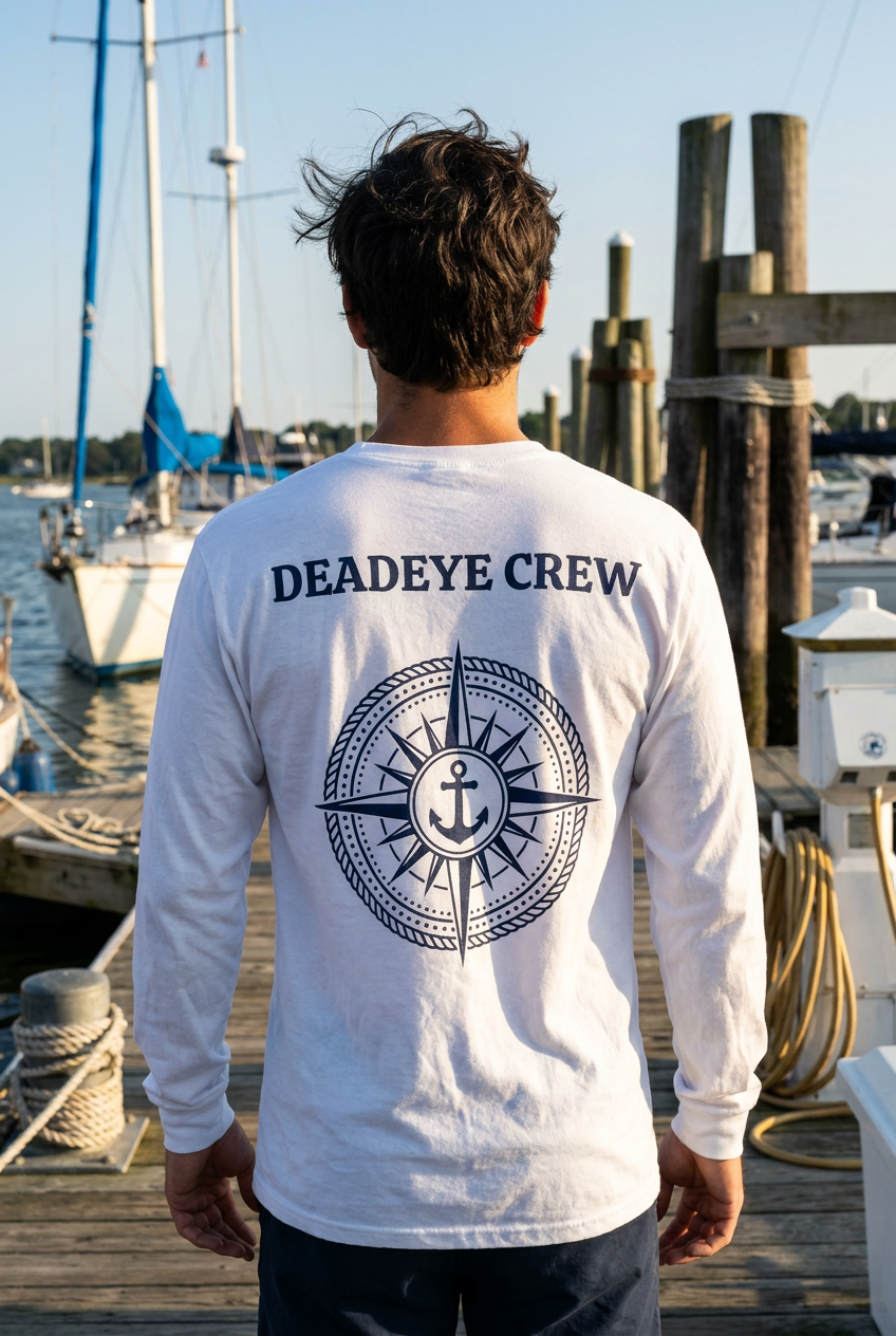 Deadeye Crew - Longsleeve Tee - White