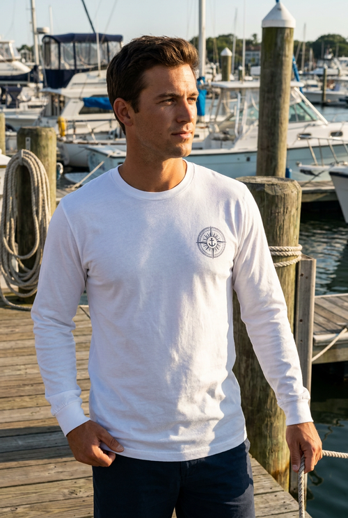 Deadeye Crew - Longsleeve Tee - White