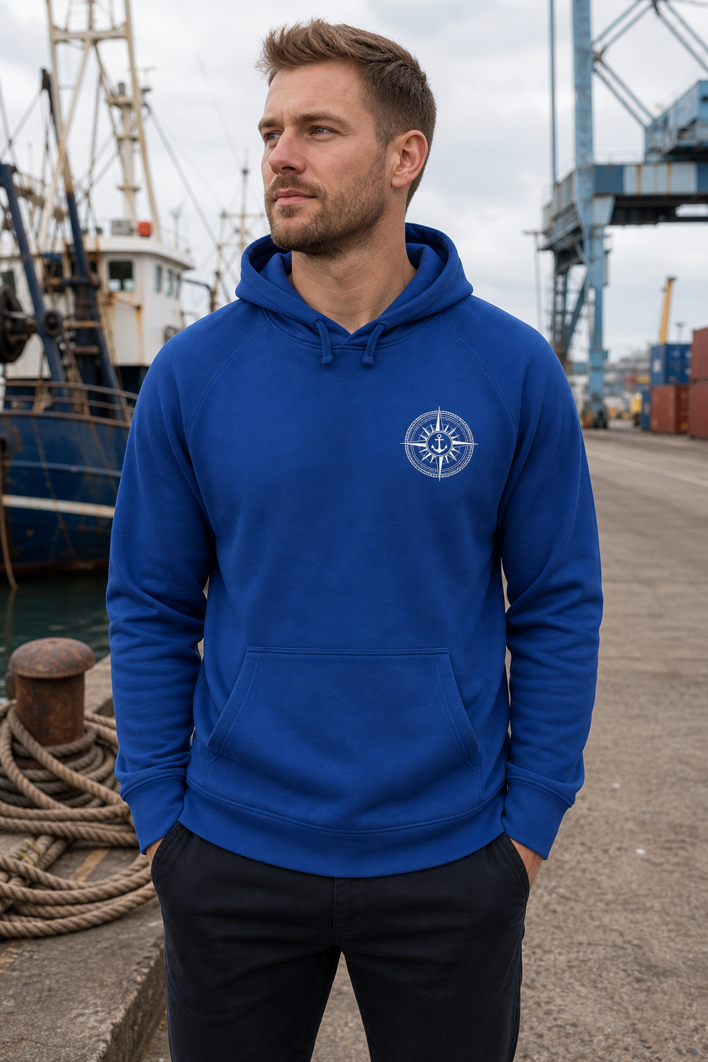 Deadeye Crew - Harbour Hoodie - BRIGHT ROYAL