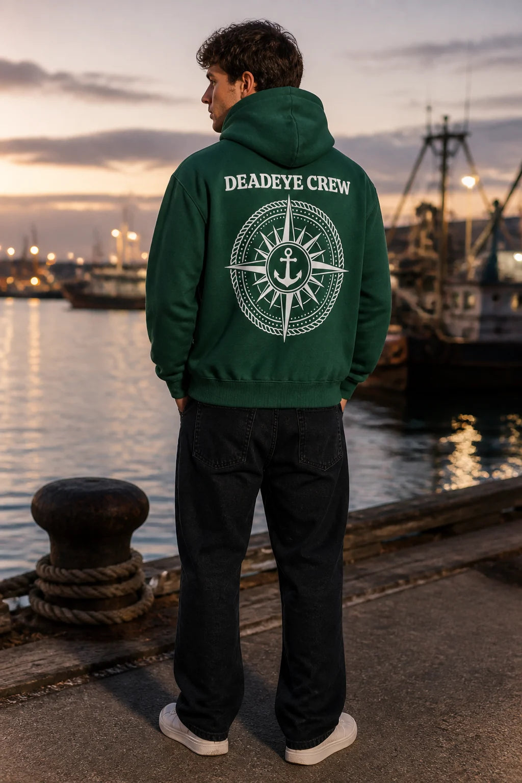 Deadeye Fleece Zip Hoodie - Eden Green
