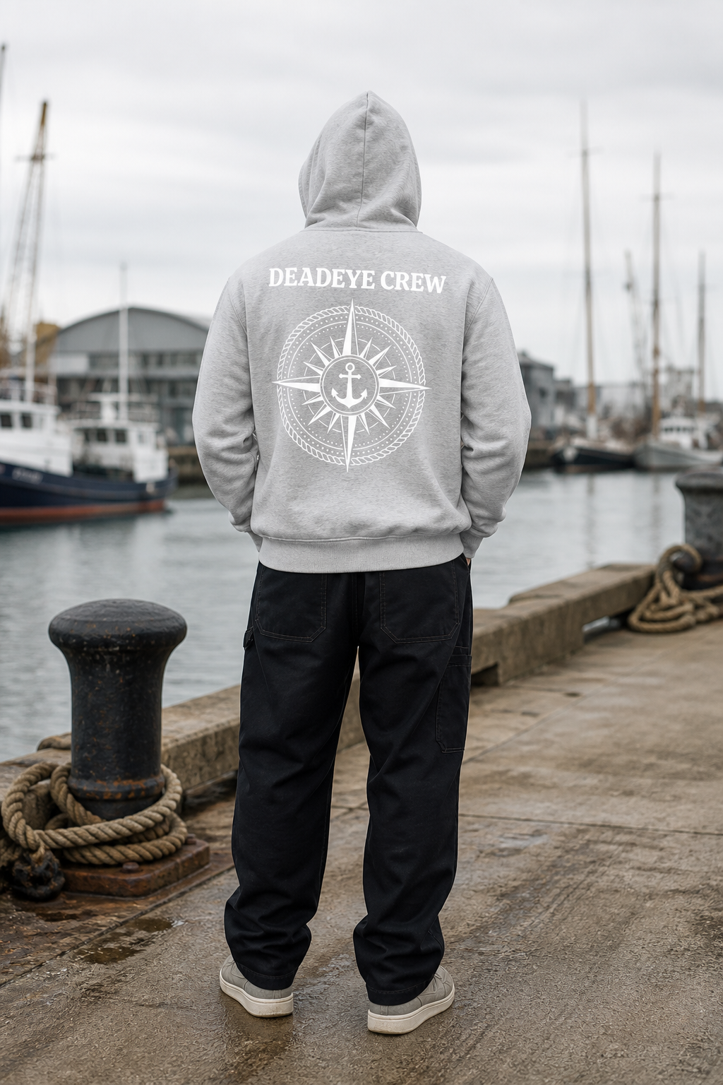 Deadeye Fleece Zip Hoodie - Flower Gray