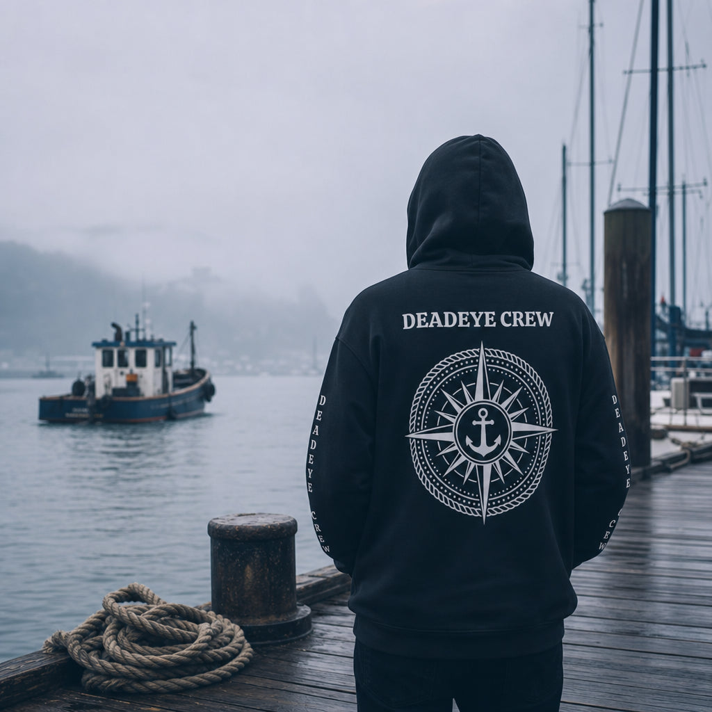 Deadeye Fleeced Hoodie - Grey Blue