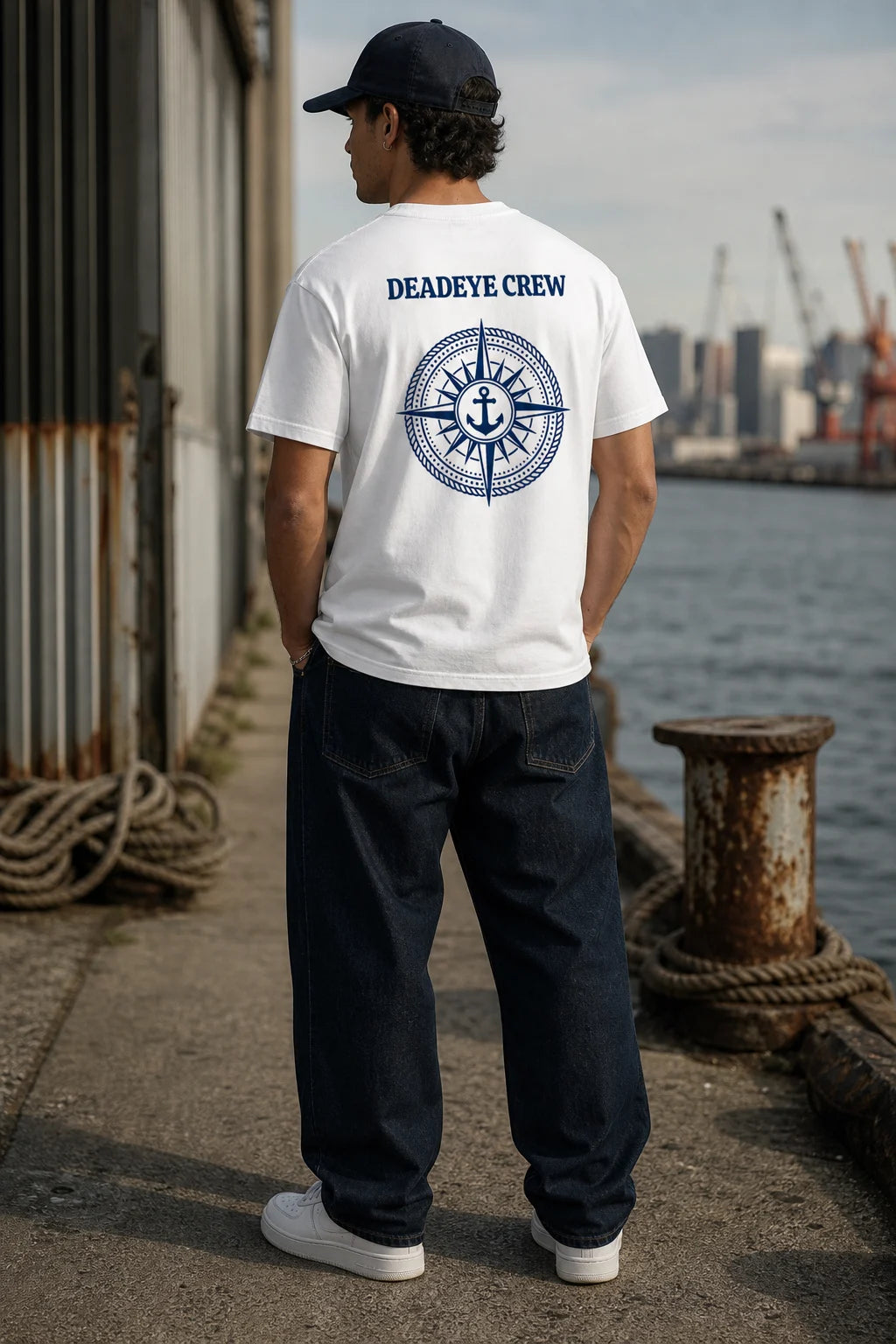 Deadeye Crew - Premium Heavy Tee - White