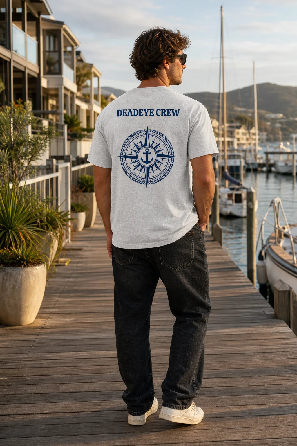 Deadeye Crew - Premium Heavy Tee - Light Grey
