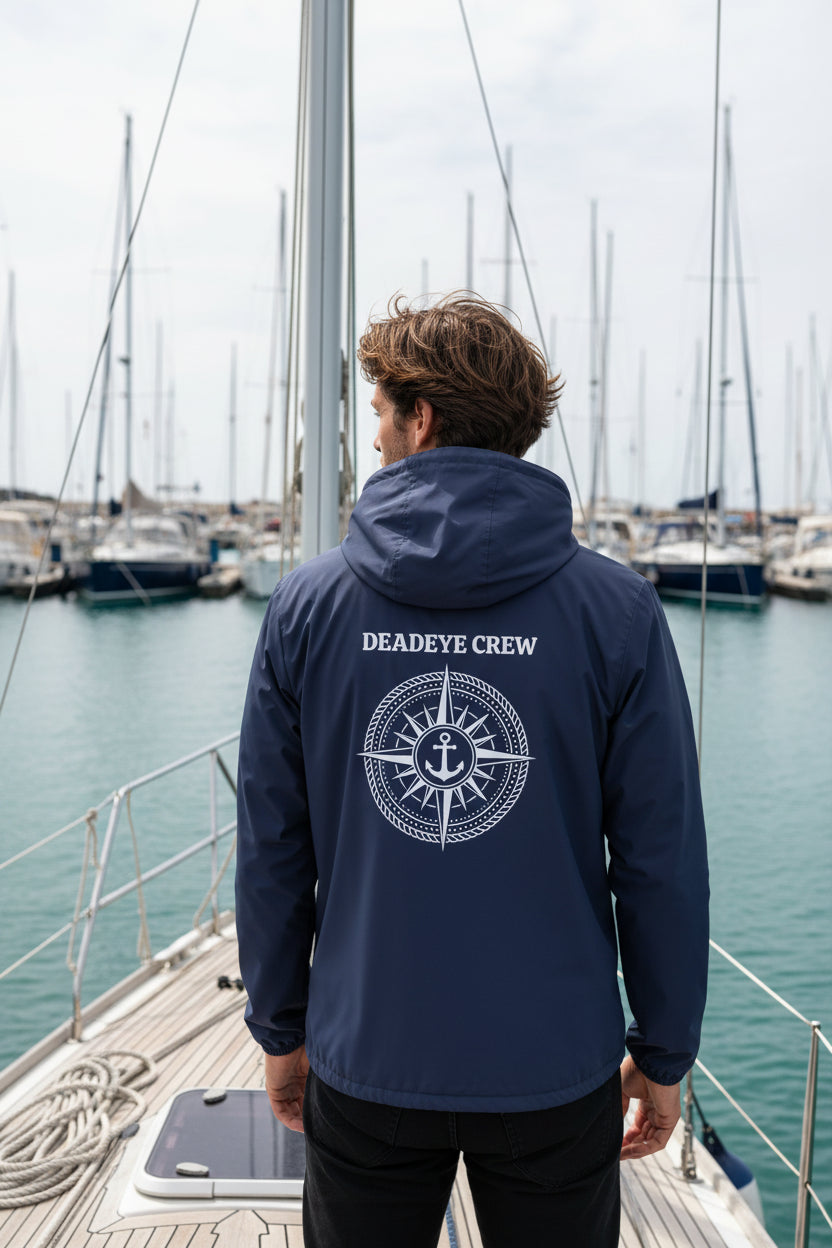 Deadeye Crew Dock Windbreaker Jacket - Dark Blue