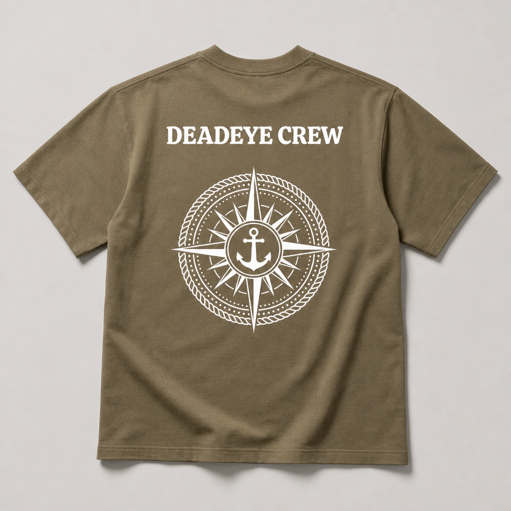 Deadeye Crew - Premium Heavy Tee - Deep Khaki