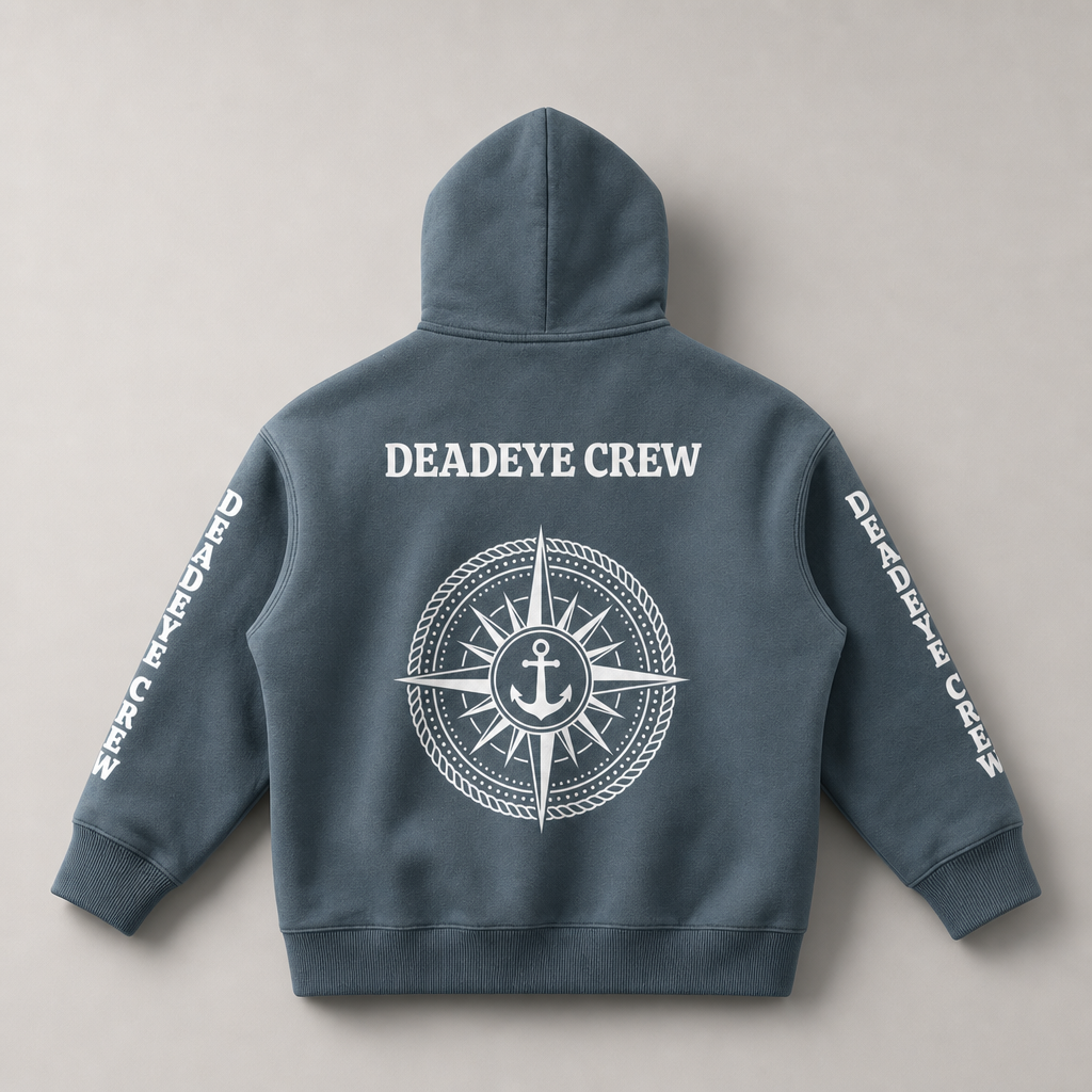 Deadeye Fleeced Hoodie - Grey Blue