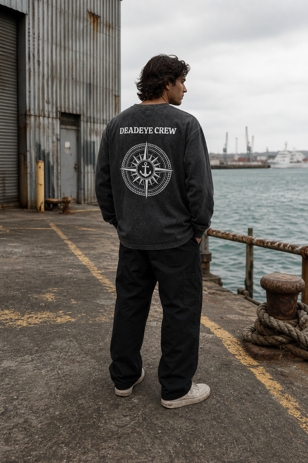 Dock Washed T-Shirt - Stone Grey