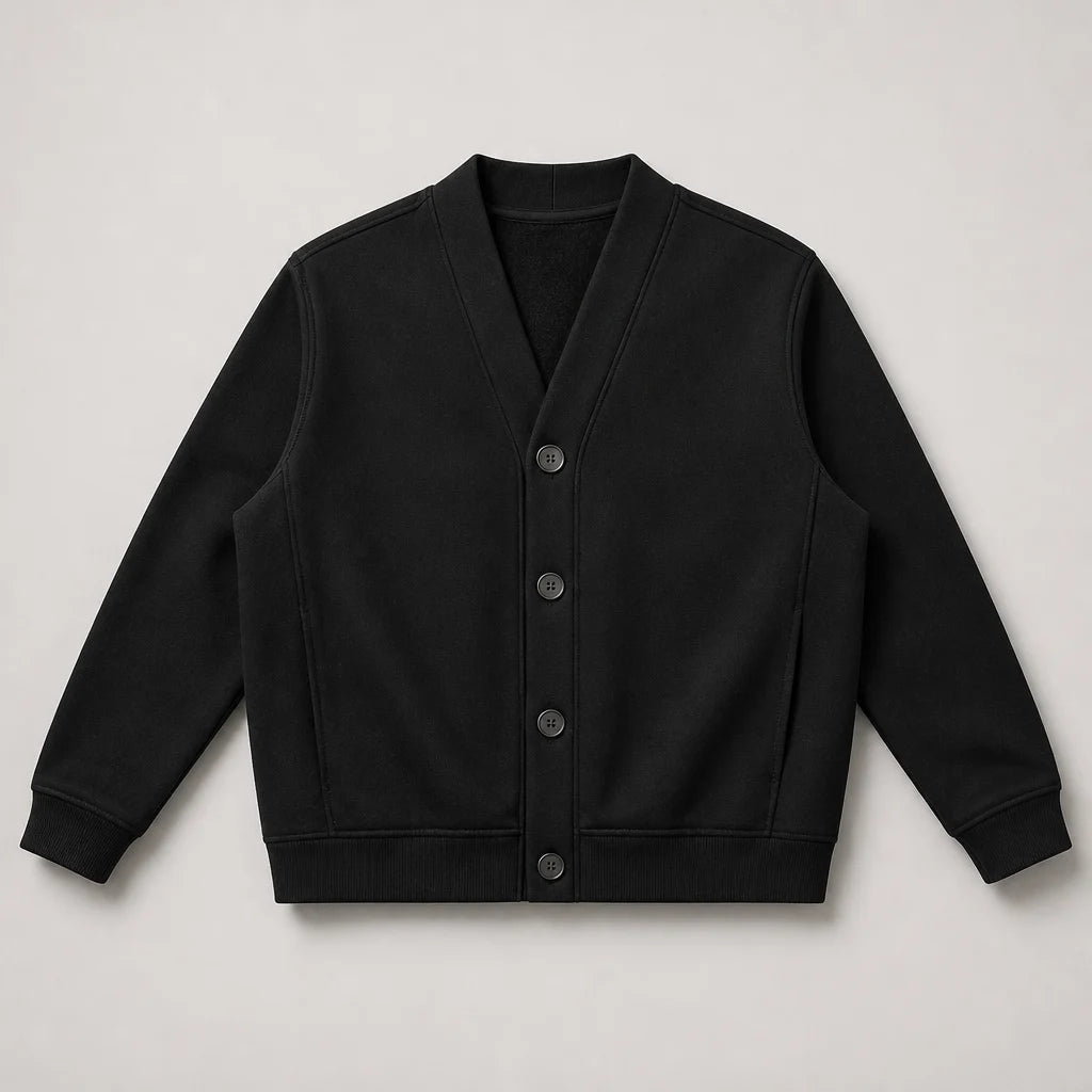 Heavyweight Harbour Cardigan - Black