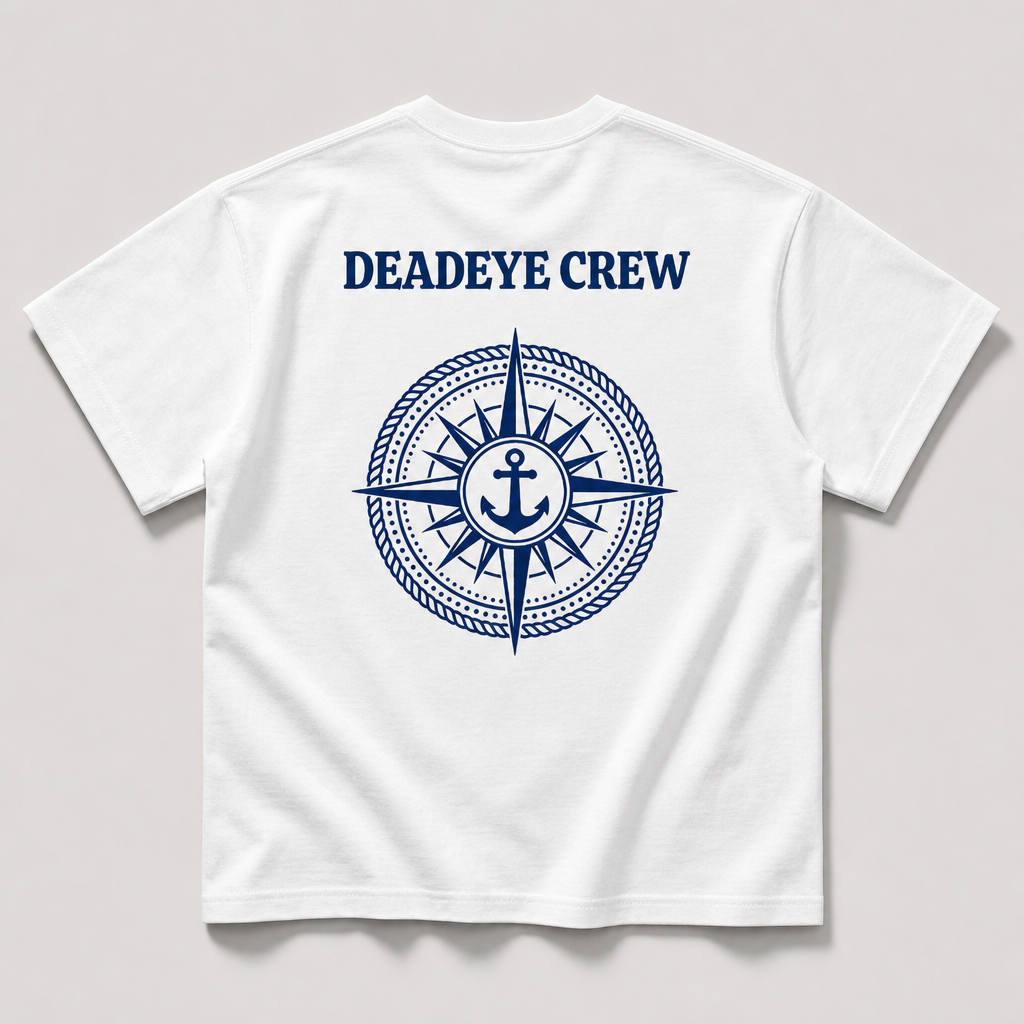 Deadeye Crew - Premium Heavy Tee - White